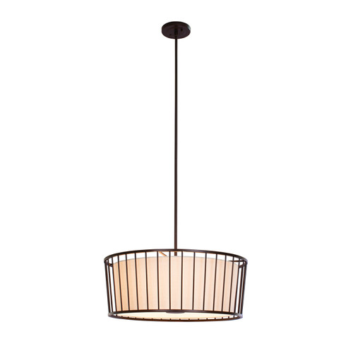 Kalco - 507052BZ - Six Light Convertible Pendant - Semi Flush Mount - Pacifica - Bronze