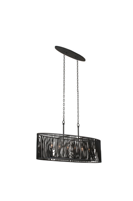 Kalco - 507560BI - Six Light Island Pendant - Morre - Black Iron