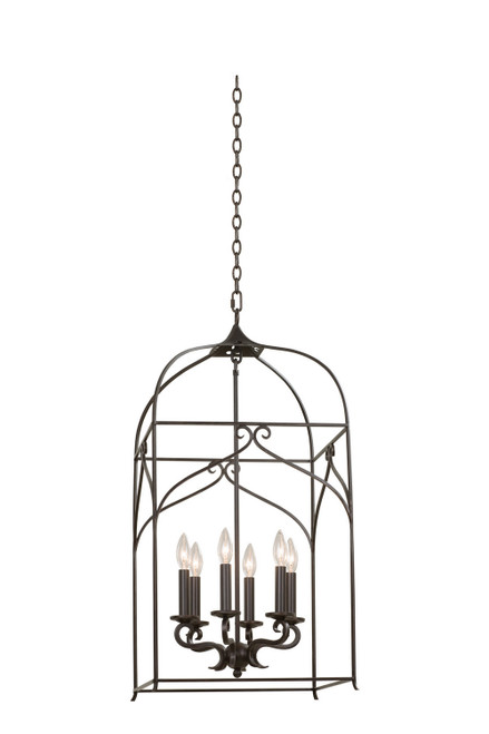 Kalco - 508251HB - Six Light Hanging Lantern - Somers - Heirloom Bronze