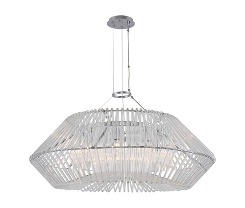 Kalco - 508453CH - Nine Light Pendant - Taza - Chrome