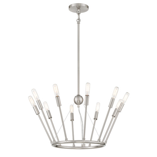 George Kovacs - P1680-084 - Ten Light Chandelier - Royalty - Brushed Nickel