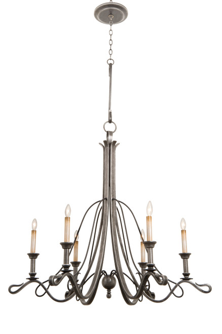 Kalco - 5106VI - Six Light Chandelier - Keller - Vintage Iron