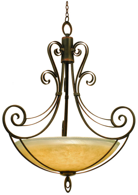 Kalco - 5196AC/ANTQ - Six Light Pendant - Mirabelle - Antique Copper