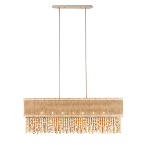 Kalco - 524861JT - Seven Light Island Pendant - NATURALE - Jute