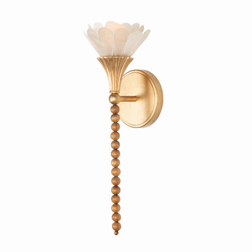 Kalco - 525322MG - One Light Wall Sconce - FLORA - Modern Gold