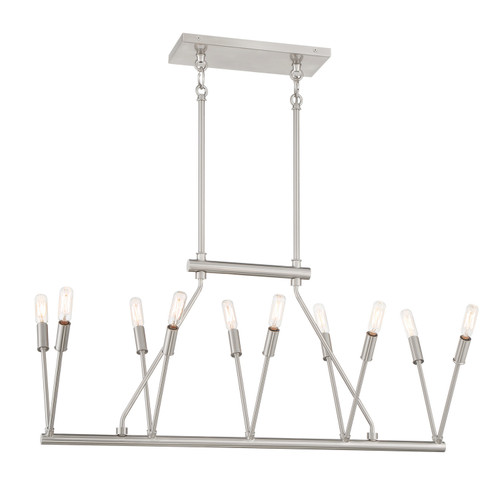 George Kovacs - P1689-084 - Ten Light Island Pendant - Royalty - Brushed Nickel