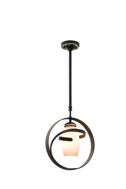 Kalco - 6017AC/PEARL - One Light Mini Pendant - Monaco - Antique Copper