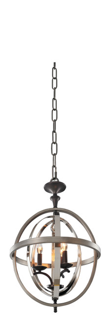 Kalco - 6593PSN - Three Light Pendant - Rothwell - Polished Satin Nickel