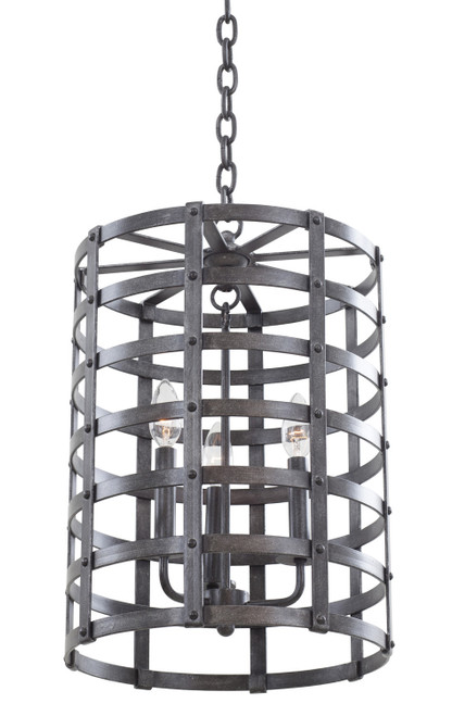 Kalco - 7403VI - Three Light Hanging Lantern - Townsend - Vintage Iron