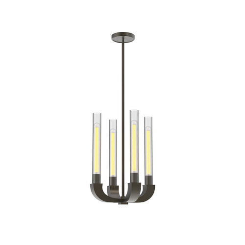 Alora - CH316004UBCR - Four Light Chandelier - Flute - Ribbed Glass/Urban Bronze