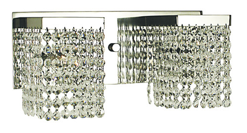 Framburg - 1992 PS - Two Light Wall Sconce - Gemini - Polished Silver w/Clear Crystal