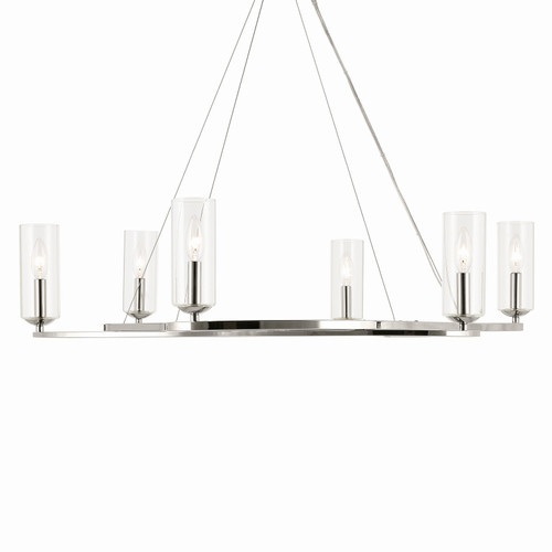 Kichler - 52771PN - Six Light Chandelier - Harpin - Polished Nickel