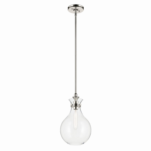 Kichler - 52776PNCLR - One Light Pendant - Laria - Polished Nickel