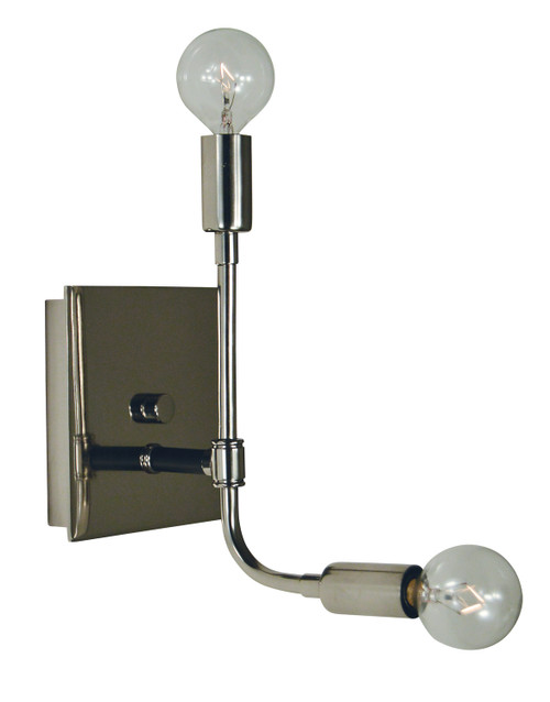 Framburg - 5017 PN/MBLACK - Two Light Wall Sconce - Fusion - Polished Nickel w/Matte Black Accents