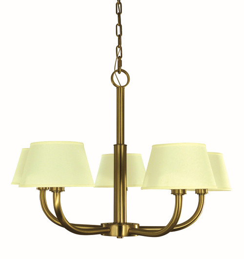 Framburg - 5750 BR - Five Light Chandelier - Emma - Brushed Brass