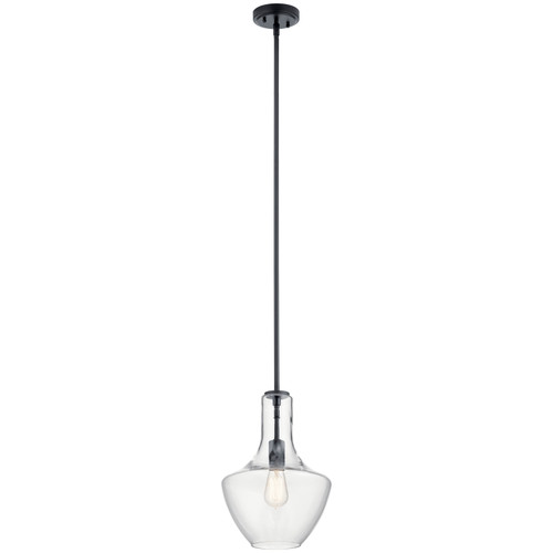 Kichler - 42141BK - One Light Pendant - Everly - Black