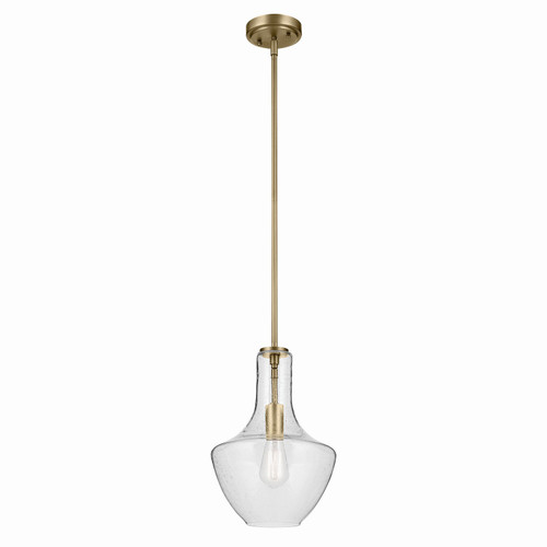 Kichler - 42141NBRCS - One Light Pendant - Everly - Natural Brass