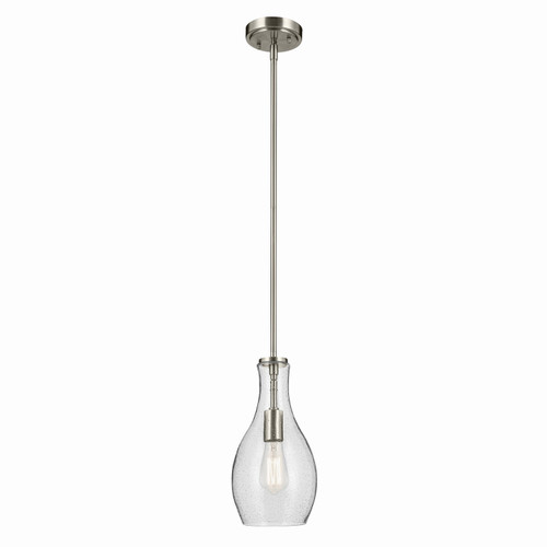 Kichler - 42456NICS - One Light Pendant - Everly - Brushed Nickel