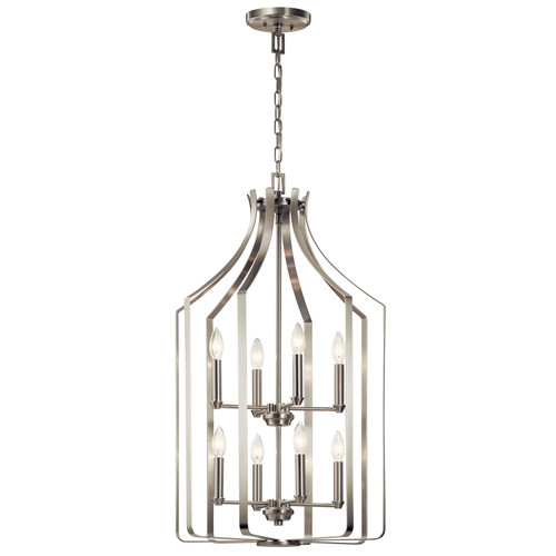 Kichler - 42498NI - Eight Light Foyer Chandelier - Morrigan - Brushed Nickel
