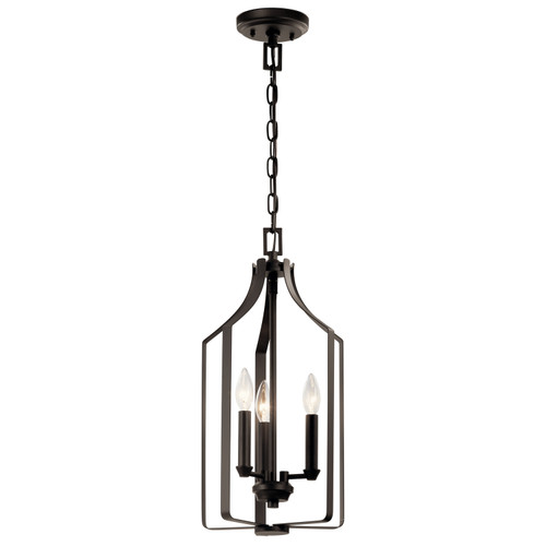 Kichler - 42499OZ - Three Light Pendant - Morrigan - Olde Bronze