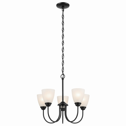 Kichler - 43638BK - Five Light Chandelier - Jolie - Black