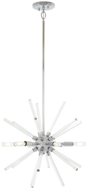George Kovacs - P1791-077 - Six Light Pendant - Spiked - Chrome