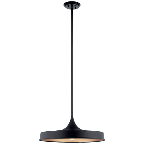 Kichler - 52096BK - One Light Pendant/Semi Flush - Elias - Black