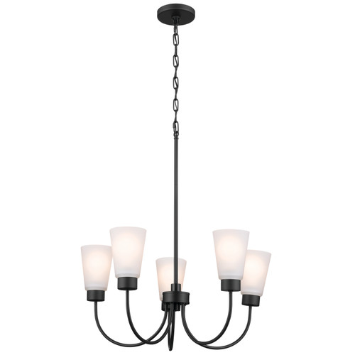 Kichler - 52443BK - Five Light Chandelier - Erma - Black