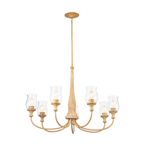 Kichler - 52469WMP - Seven Light Chandelier - Melis - Warm Maple Wood
