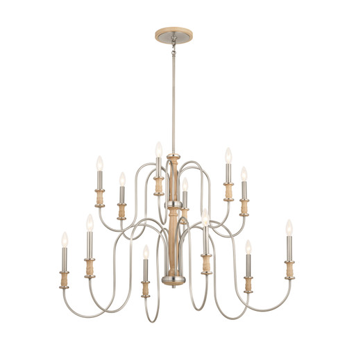 Kichler - 52472NI - 12 Light Chandelier - Karthe - Brushed Nickel