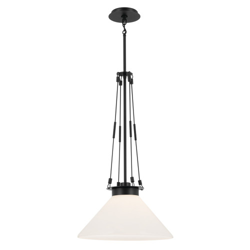Kichler - 52581BK - One Light Pendant - Albers - Black