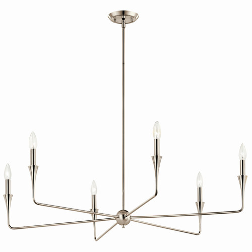 Kichler - 52690PN - Six Light Chandelier - Alvaro - Polished Nickel