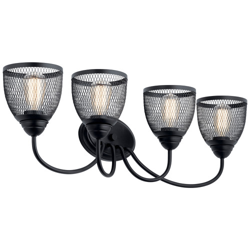 Kichler - 55044BK - Four Light Bath - Voclain - Black