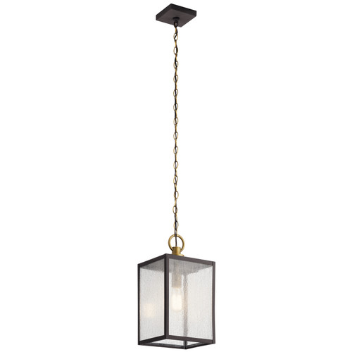 Kichler - 59008WZC - One Light Outdoor Pendant/Semi Flush - Lahden - Weathered Zinc
