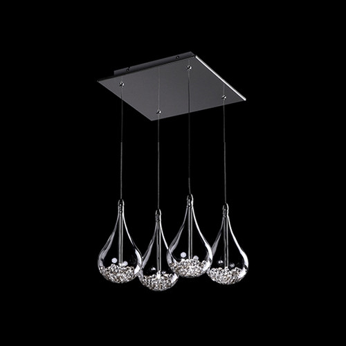 Kuzco Lighting - 439104 - Four Light Pendant - Pendants - Chrome