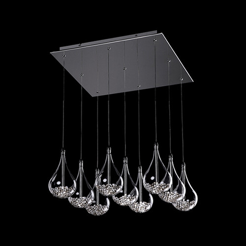 Kuzco Lighting - 439109 - Nine Light Pendant - Pendants - Chrome