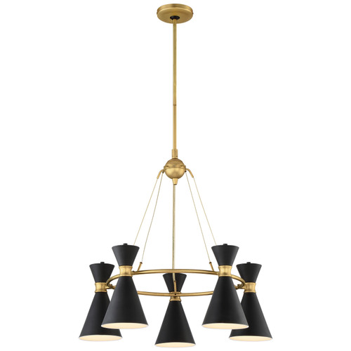 George Kovacs - P1825-248 - Five Light Chandelier - Conic - Honey Gold