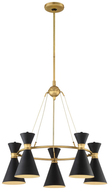 George Kovacs - P1825-248 - Five Light Chandelier - Conic - Honey Gold