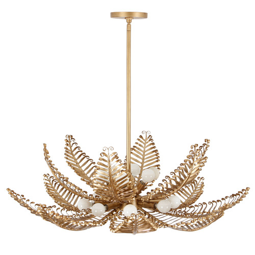 Kalco - 528255MG - 14 Light Chandelier - Fern - Modern Gold