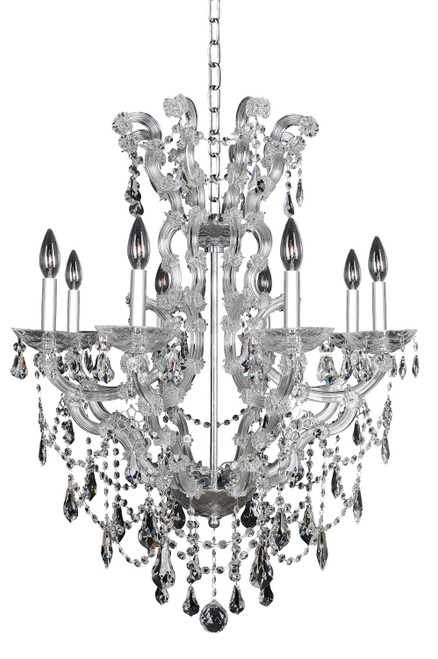 Allegri - 023454-010-FR001 - Eight Light Chandelier - Brahms - Chrome