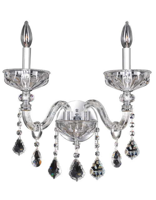 Allegri - 026021-010-FR001 - Two Light Wall Bracket - Clovio - Chrome