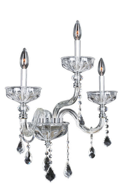 Allegri - 026022-010-FR001 - Three Light Wall Bracket - Clovio - Chrome