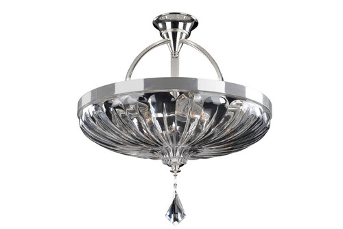 Allegri - 028545-017-FR001 - Six Light Semi Flush Mount - Orecchini - Two Tone Silver