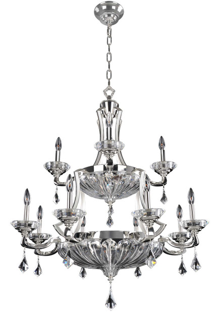 Allegri - 028556-017-FR001 - 12 Light Chandelier - Orecchini - Two Tone Silver