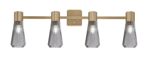 Toltec Lighting - 4824-NAB-882 - Four Light Bath Bar - Everleigh - New Age Brass