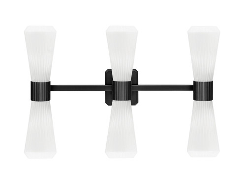 Toltec Lighting - 4826-MB-881 - Six Light Bath Bar - Everleigh - Matte Black