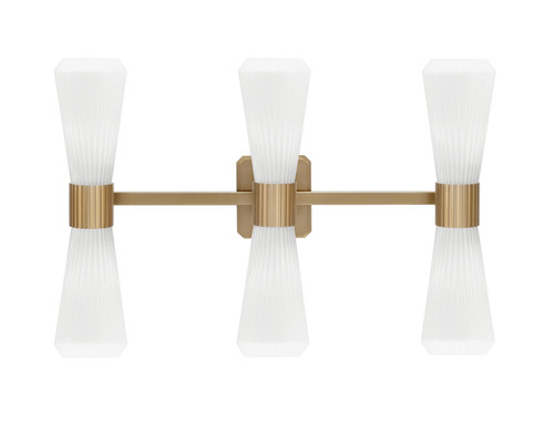 Toltec Lighting - 4826-NAB-881 - Six Light Bath Bar - Everleigh - New Age Brass