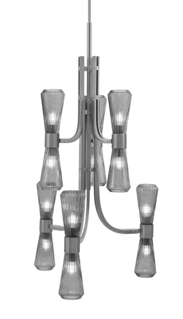 Toltec Lighting - 4846-GP-882 - 12 Light Chandelier - Everleigh - Graphite
