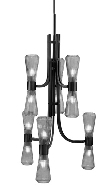 Toltec Lighting - 4846-MB-882 - 12 Light Chandelier - Everleigh - Matte Black