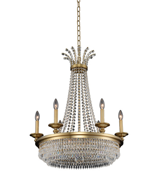 Allegri - 033970-044-FR001 - Six Light Chandelier - Tavo - Winter Brass